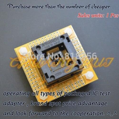 TEST IC201-0804-014 test socket QFP80 LQFP80 TQFP80 ic socket (With PCB board) Pitch=0.5mm Size=12x12/14x14mm