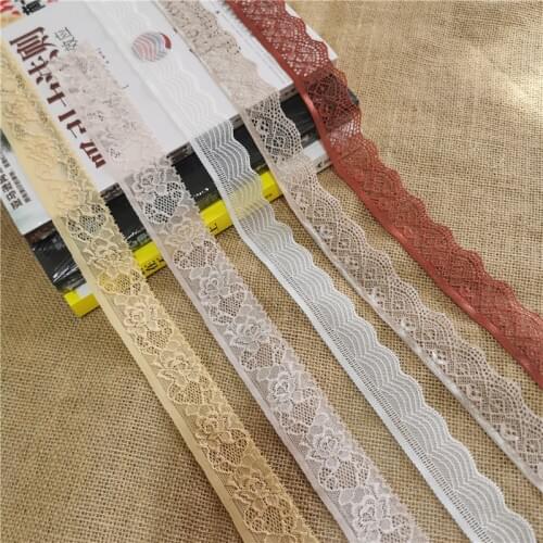 Free shipping 2.5-3cm various styles super popular elastic lace clothing accessories for womens lingerie decoration