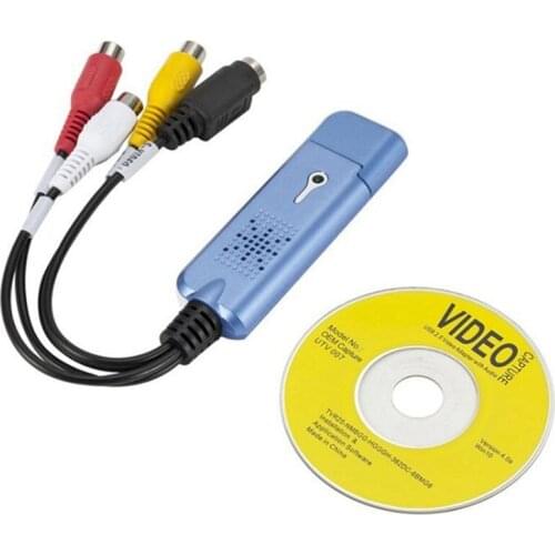 USB 2.0 Video Capture Card Device, VHS VCR TV to DVD Converter for Mac OS X PC Windows 7 8 10
