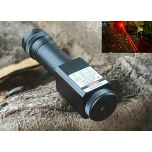 Waterproof Focusable 635nm 638nm Orange Red Dual Beam Laser Pointer LED Torch
