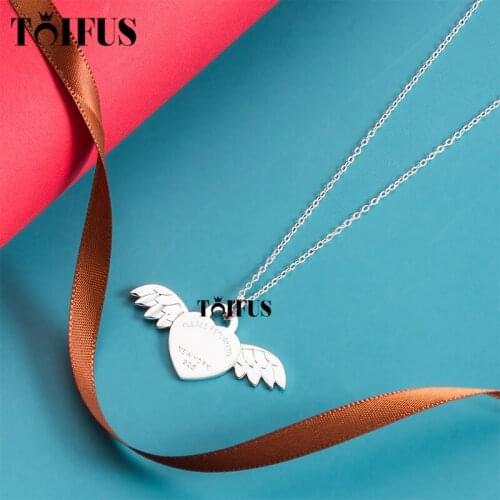Tif Necklace 925 Sterling Silver Wings For Ladies High-End, With Original Logo China Factory Wholesale