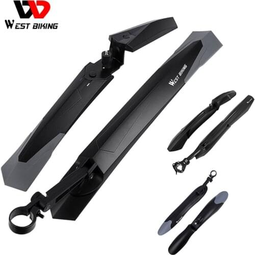 WEST BIKING 1Pair Mountain Bicycle Fender Quick Release Front Rear Cycling Fender Wings Mud Guard Bike Accessories Bike Fender
