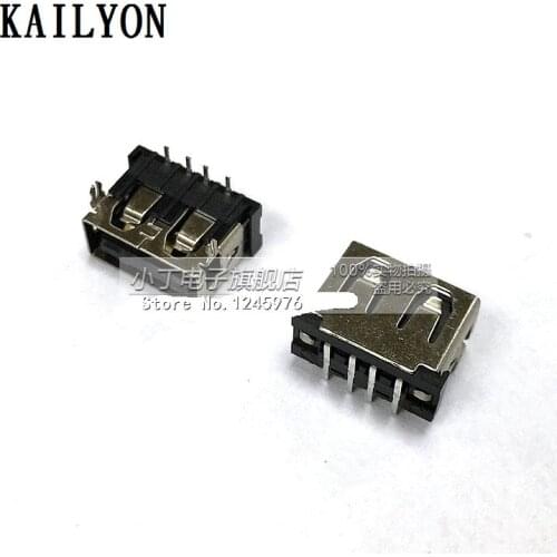 100pcs Special interface for mobile power supply, 10.0USB interface, short body, 90 degree insert board, 2 fixed pin, no edge