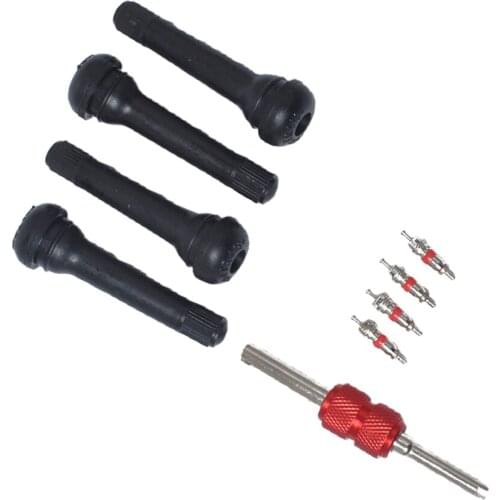 2 Way Tire Valve Stem Core Remover Repair Tool for Car Vehicle+4*TR418