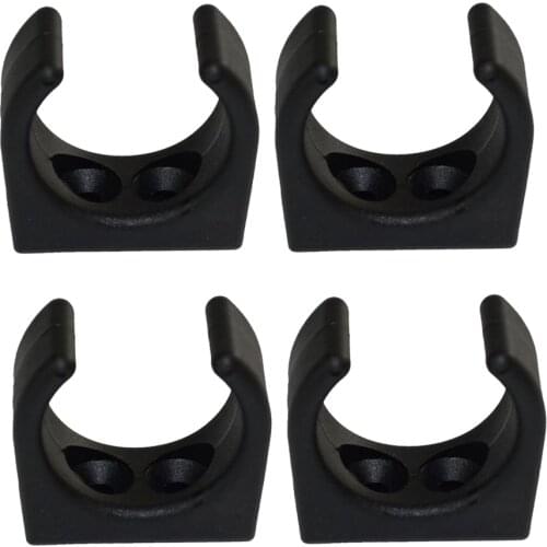 4 Pieces Marine Clips Ladder Paddle Rod Holders Stowing Brackets Black