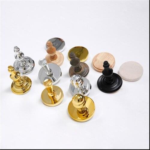 12style Cloth Hood Accessories For Head Mannequin Body Model Electroplated Screw Wood Plastic Head Cover Accessories 1pc D242