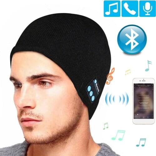 Wireless Bluetooth Earphone Earphones Music Hat Winter Headphone Cap Headset With Mic Sport Hat For Meizu Sony Xiaomi Phone