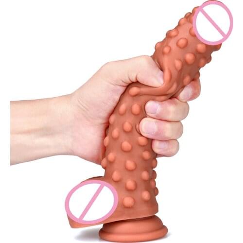 Big Realistic Barbed Penis Dildo Huge Anal Toy Soft Silicone Monster Sex Toys for Women Lesbian with Suction Cup Adult Product