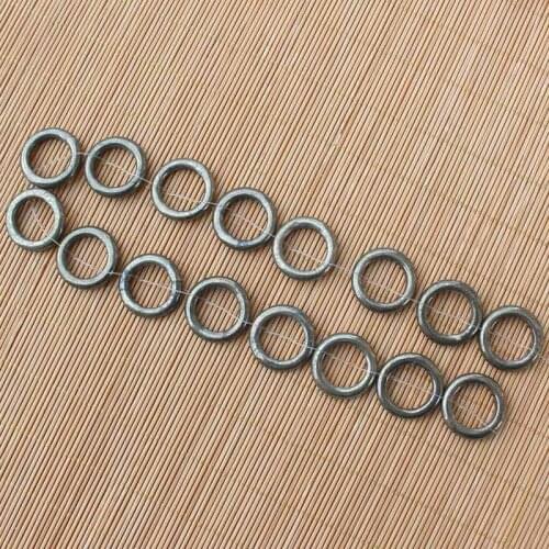 Natural Pyrite stone 23mm Ring shape beads 15inch" ,For DIY Jewelry Making !We provide mixed wholesale for all items