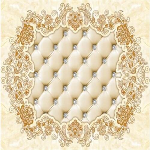 Photo wall murals wallpaper European style leather diamond soft pack pattern background wall