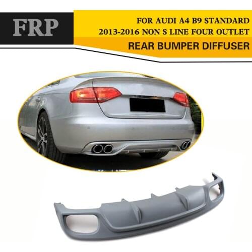 FRP Car rear lip rear bumper diffuser car side lip for Audi A4 B9 A4 B9 Standard Bumper 2013