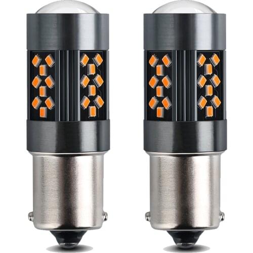 2PCS New 1156 P21W 7506 BA15S R5W R10W Super Bright LED Car Tail Brake Bulb Turn Signals Auto Reverse Lamp Daytime Running Light