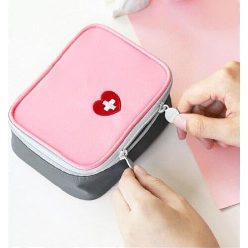 Mini Medical First Aid Bag Waterproof Nylon Empty Medicine Organizer Survival Emergency Kits for Outdoor Camping Travel Hiking