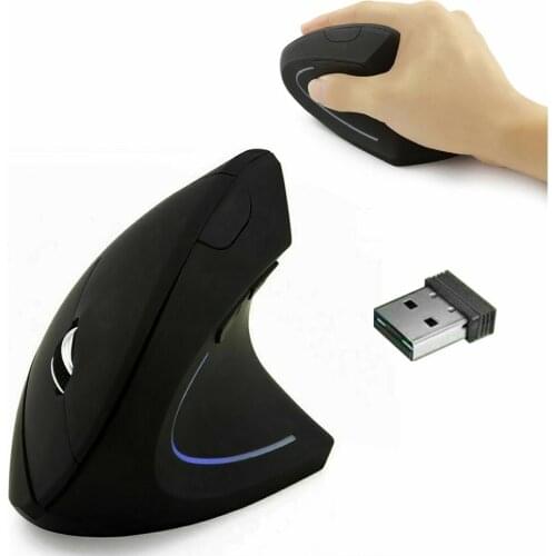 Wireless mouse vertical gaming mouse USB computer mouse ergonomic desktop vertical mouse 1600DPI, for PC notebook office home