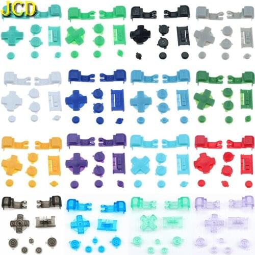 JCD 10 set Multicolor Plastic Full Buttons Set For GameBoy Advance SP Power On Off Button for GBA SP R L A B D-Pad Buttons