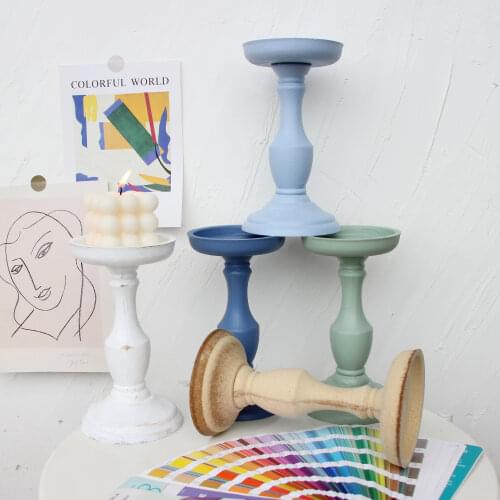 NEW Wooden Creative Candlestick Succulent Plant Pot Tray Candle Holder Table Desktop Decoration Rustic Wedding Holiday Decor