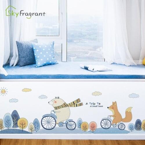 New Cartoon Baseboard Wall Stickers For Kids Room Bedroom Kindergarten Corner Wall Decoration Home Decor Self-adhesive Sticker