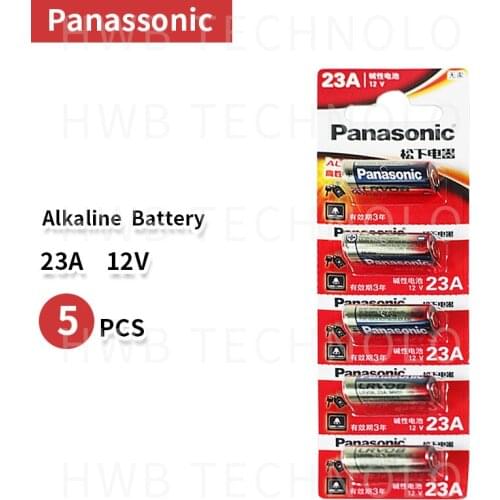 Wholesale 5pcs/lot New 12V Panasonic A23 23A Ultra Alkaline battery/alarm batteries Free Shipping