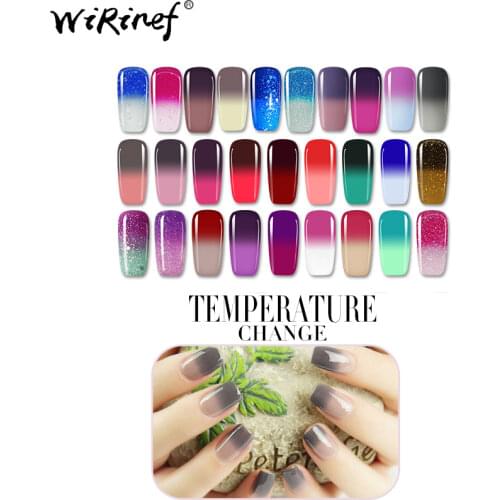 WiRinef 8ml Semi-permanent Temperature Chameleon Change Gel Polish Nail Long Lasting Polish Gel Varnishe Lacquer