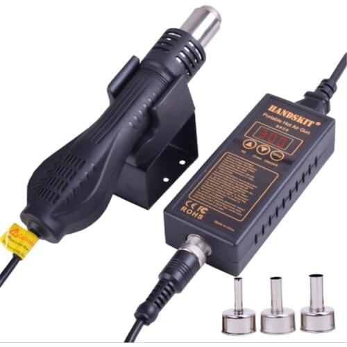 110V / 220V 320W Portable BGA Rework Solder Station Hot Air Blower Heat Gun HANDSKIT 8858 Nozzle Heater+7 nozzles