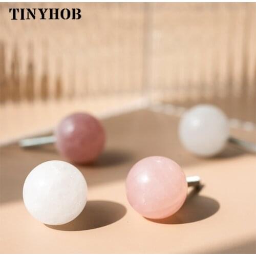 Pink Crystal Ball Cabinet Pulls Nordic White Drawer Cupboard Handle Childrens Wardrobe Door Knob Furniture Kitchen Accessories