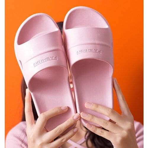 Summer Ordinary Indoor Bathroom Bathing Household Couple Shoes Soft Sole Mute EVA Non-Slip Wear-Resistant Female Slippers
