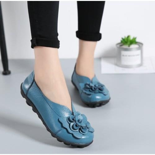 Womens Shoes Ballet Shoes High Quality Luxury Fashion Breathable Comfort Women Casual Flat Shoes Genuine Leather Leather Shoes