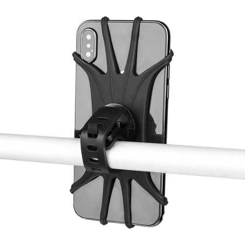 360°Rotation Universal Adjustable Bicycle Motorbike Phone Holder Silicone Handlebar