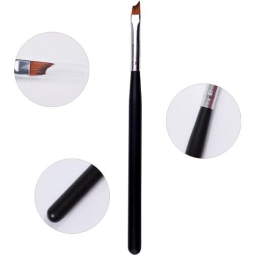 1pcs French Tip Nail Brush Black Handle Half Moon Shape For Painting Drawing French Nail Manicure Tool french manucure