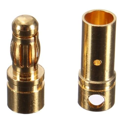10 Pairs 3.5mm Gold-plated Bullet Banana Plug Connector For Battery Motor ESC
