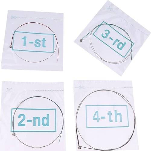 4 Pieces of Set Violin Fiddle Strings Musical Instrument Replacement Parts