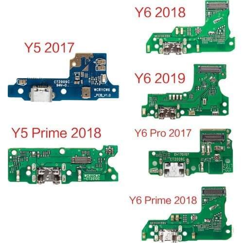 5pcs/lot USB Charger Charging Port Connector Data Flex Cable For HuaWei Y5 Y6 Prime 2017 2018 2019