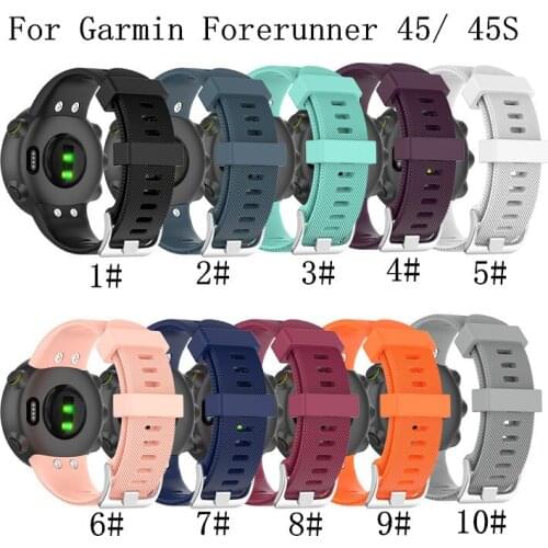 50pcs For Garmin Forerunner 45 45S Sports Soft Silicone Replacement Watch Band Wrist Strap Smart watch Wearable accessories 45 S