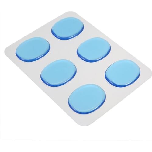 6pcs/set Blue Silicone Drum Damper Pad Self-adhesive Damper Gel Pads Drum Muffler Mute Accessories