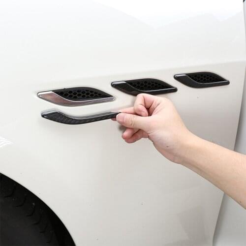 For Maserati Ghibli 2014-2021 6 Pcs Exterior Details Real Carbon Fiber Leaf Board Sticker Real Carbon Fiber Set Car Accessories