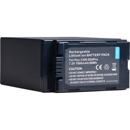 7800mAh CGR-D54pro Battery for Panasonic CGR D54pro D54 D54S, AG-AC8PJ AG-AC90A AG-HPX250 HC-X1000 AG-HPX255 NV-DS29 NV-DS30
