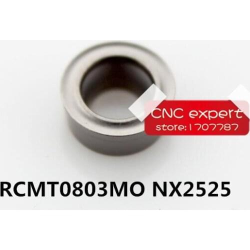 Free Shopping 10PCS Turning inserts Metal ceramic insert RCMT0803MO NX2525 Lathe Insert,Suitable for External tool