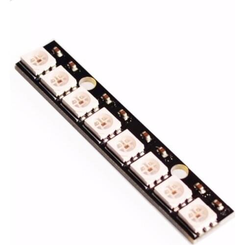 Free shipping quality 10PC 8its WS2812 5050 RGB LED Development board with Driver built in full color led PCB board led module