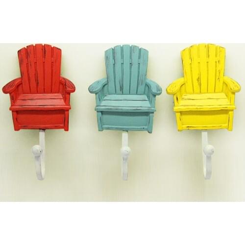 Hot Sale High quality Handmade Painted Sofa Three-piece Wall Mounted Hook Dress Hat Coat Hanging Hanger Bathroom Robe Hooks