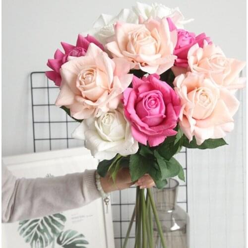 Artificial Rose colorful Flower Romantic Valentines Day Birthday Gift Decoration for home or wedding decoration