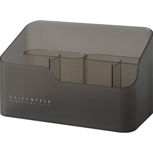 Jewelry Storage Box Plastic Washable Cosmetics Grid Organizer for Bathroom Bedroom, Black