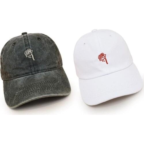 LDSLYJR 2021 Cotton rose flower Casquette Baseball Cap Adjustable Snapback Hats for men and women 07