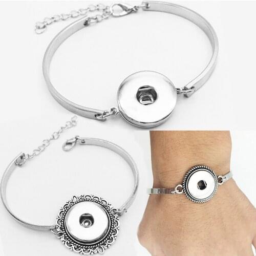 Copper 18mm snap button bangle bracelet (fit 18mm 20mm snaps) BR7765