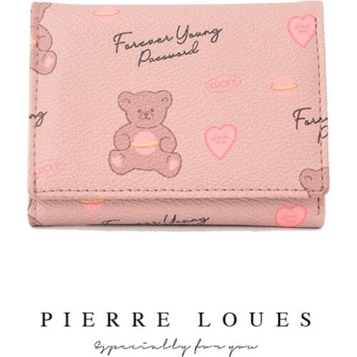 Fashion Short Ladies Multi-Card Multi-Function Three-fold Leather Mini Wallet