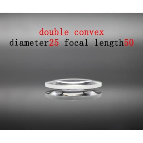 Diameter 25mm Focal Length 50mm Optical Double Convex Lens Factory Custom Optical Glass Prism and Lens