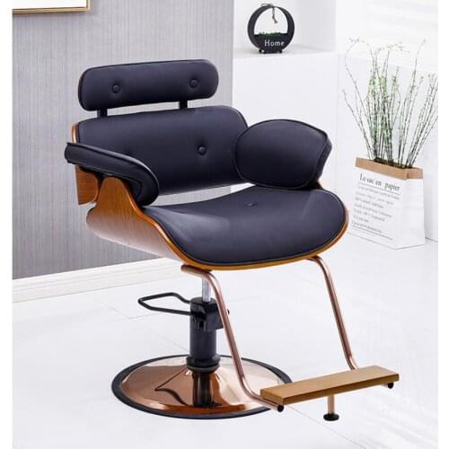 Barber shop fashion net red hair cutting chair tide shop hair salon special lift chair solid wood hairdressing chair