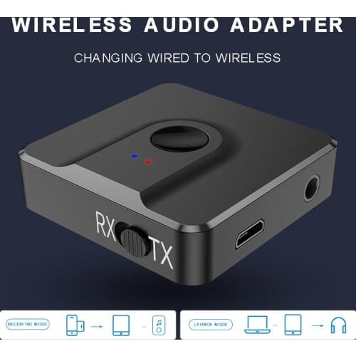 POHIKS 1pc Portable Wireless Adapter Transmitter 2-in-1 Computer/Mobile Phone/Car Speaker With Audio Cable