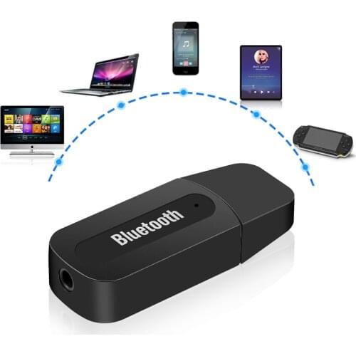 Portable USB Wireless Bluetooth Stereo Music Receiver Dongle 3.5mm Jack Audio Cable for Speaker for iPhone 6 plus for SONY Z3 G3