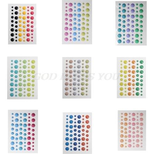 Sugar Sprinkles Self- adhesive Enamel Dots Resin Sticker for Scrapbooking/ DIY Crafts/ Card Making Decoration Drop Shipping