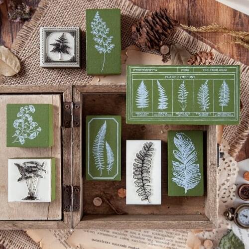 XINAHER Vintage Fern leaf plant stamp DIY wooden rubber stamps for scrapbooking stationery scrapbooking standard stamp